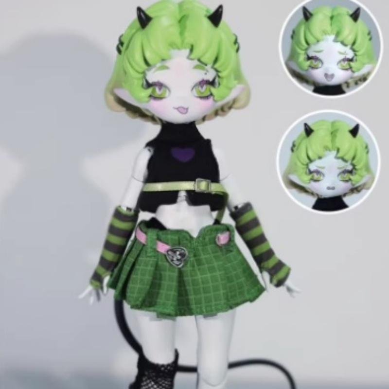 In Stock Genuine 1/8 Bjd Devil'S Horns Movable Doll Blind Box Ornament Figurine Doll Cute Figurine Birthday Gift Decoration