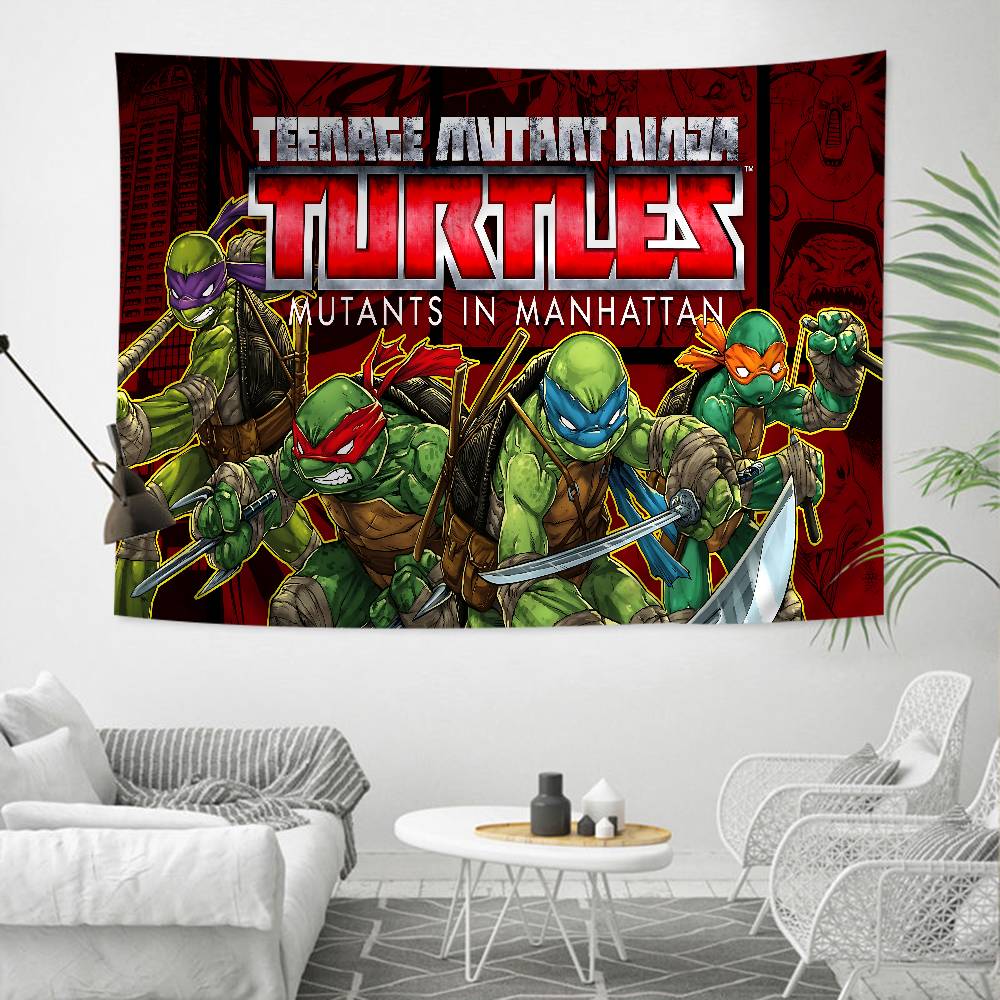 NNinja Turtles Printed Large Wall Tapestry Indian Buddha Wall Decoration Witchcraft Bohemian Hippie Decor Blanket