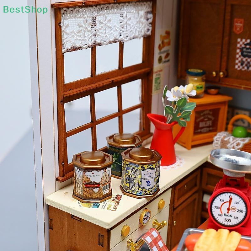 1:12 Doll House Coffee Can Tea Can Simulation Mini Dollhouse European-Style Tea Canister Ornament Toy Model