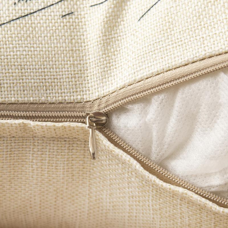 Linen Digital Print Cushion Bedside Backrest Cartoon Cute Car Pillow