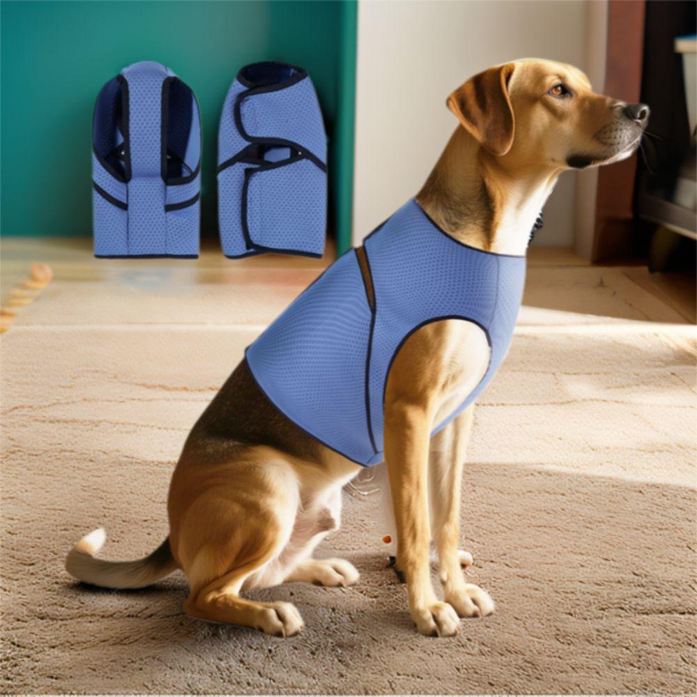 Adjustable Dog Anxiety Vest Breathable Dog Chest Back Clothing for Thunderstorm Fireworks