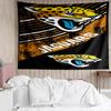 Jacksonville Jaguars Logo Tapestry for Bedroom Aesthetic Classroom Tapestries Wall Hanging for Living Room Dorm Office,Ideal Creative Gift