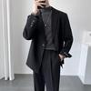 Men's Trendy Light Mature Style Embroidered Suit - Korean Yuppie Streetwear