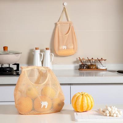 Sac de Rangement Suspendu pour Fruits et Légumes Respirant Réutilisable Organisateur de Courses en Maille