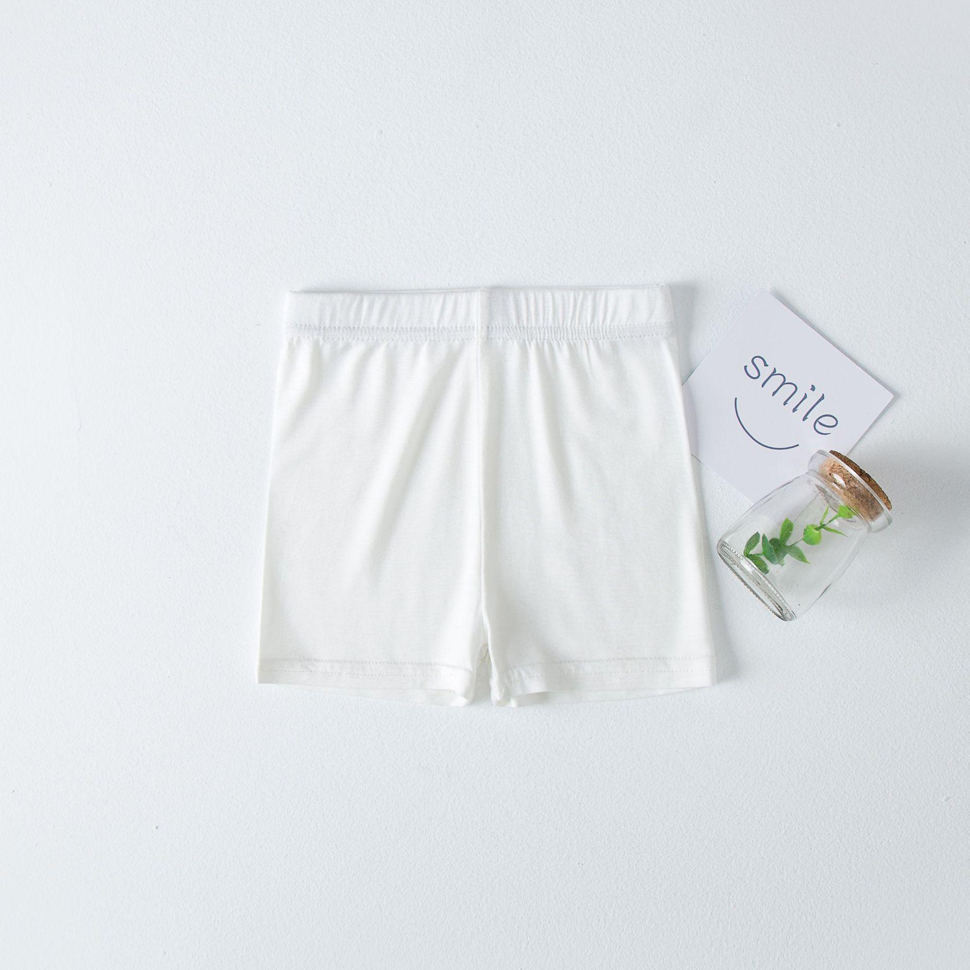 

Летние тонкие модальные шорты-безопасность для девочек, 3/4 длины, нижнее белье против открывания для детей и малышей 100 белый