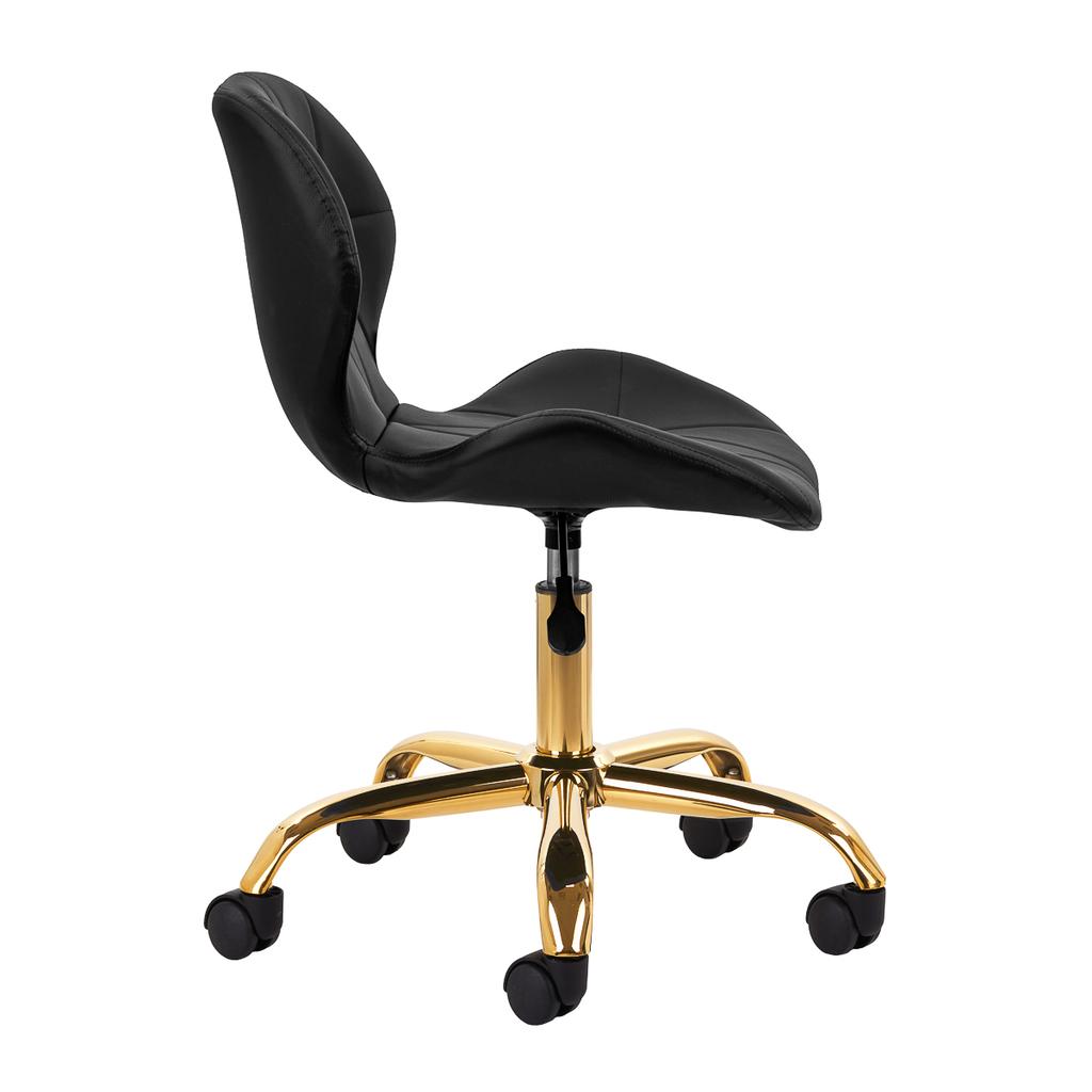 Taboret Kosmetyczny Qs-06G Złoto Czarny