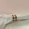French Retro Drip Glaze Zircon Hoop Earrings - Artistic, Luxurious, Versatile
