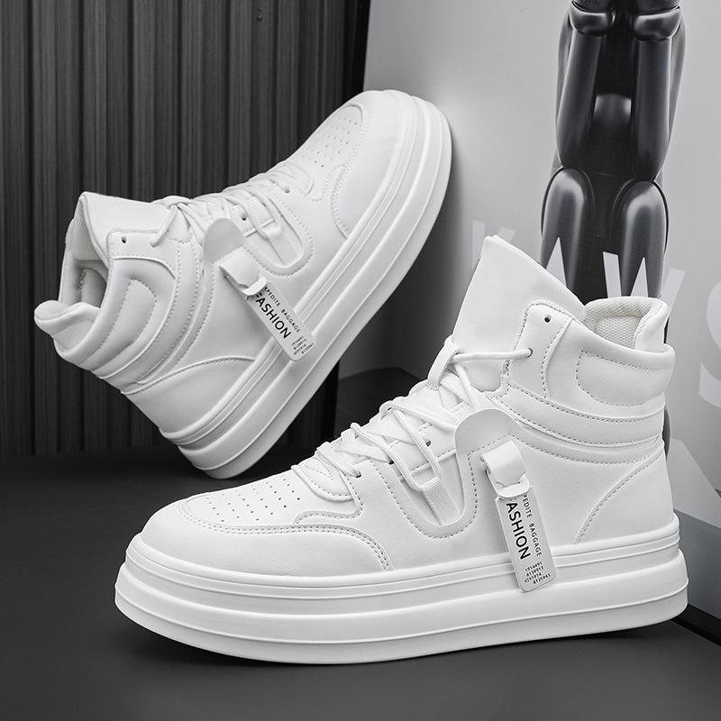 High-top board shoes men's autumn new heightening platform trendy shoes men's fashion men's personality fluorescent green men's shoes