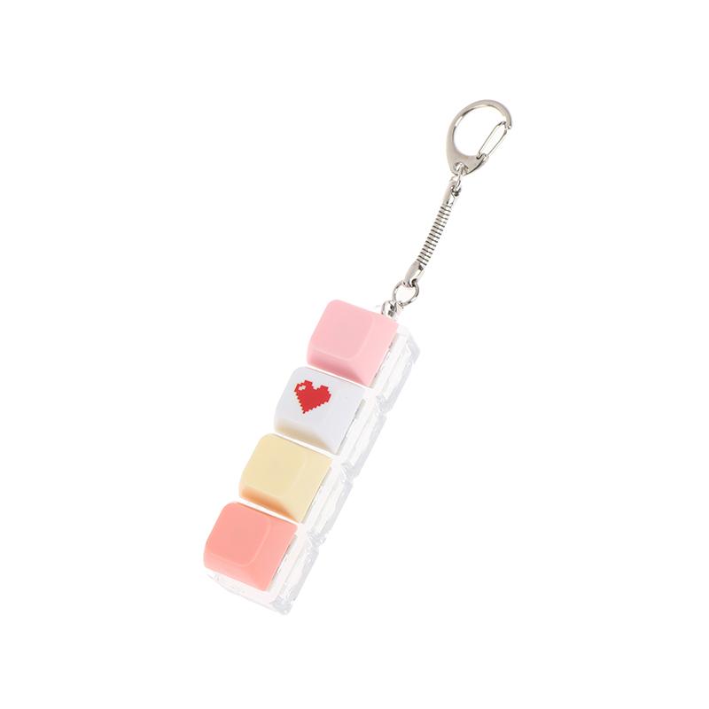 Mechanical Keyboard Switch Keychain Set Stress Relief Toys Diy Pressing Sensory Keyring For Adults