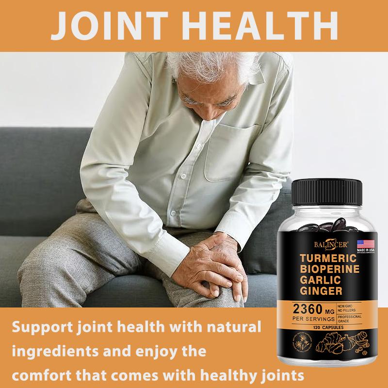 Turmeric Root Supplement, With Garlic Bulb, Ginger Root, 120 Softgels Per Bottle