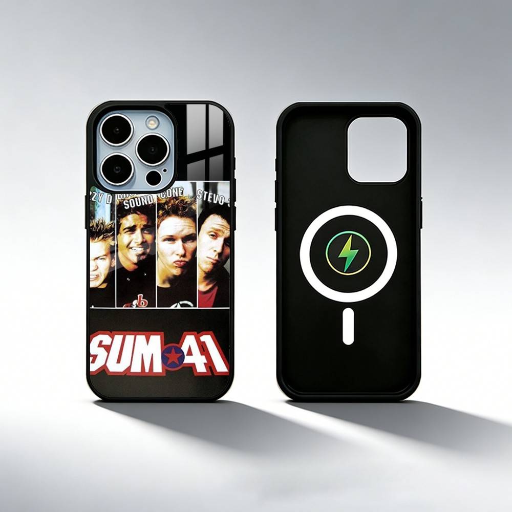 Hard-rock S-Sum 41 Band Phone Case For iPhone17,16,15,14,13,12,11 Plus,Pro Max Magnetic For Magsafe Wireless Charging