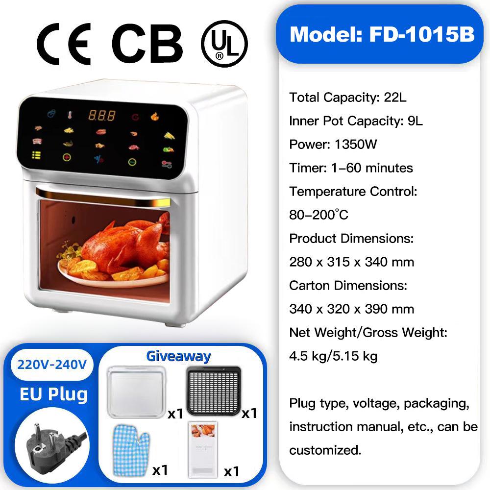 2025 Multifunctional Large-Capacity Air Fryer Electric Oven with Touch Screen