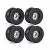 4Pcs Nylon Coated Guide Pulley Wheel Sealed Roller Bearing Wheel Durable Groove Ball Bearing  Doors