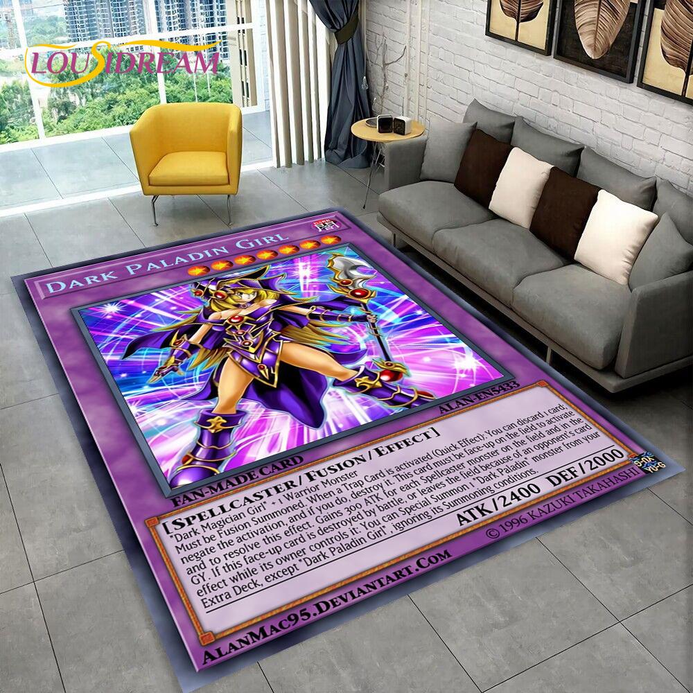 Monster Gold Card Cartoon Yu-Gi-Oh Anime Blue Eyes Dragon Game Covor Covor pentru dormitor Living Room Decor canapea, Covoraș