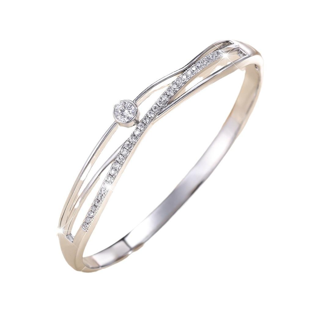New Micro-paved Zirconia Women's Light Luxury Exquisite Cross Versatile Jewelry Bracelet