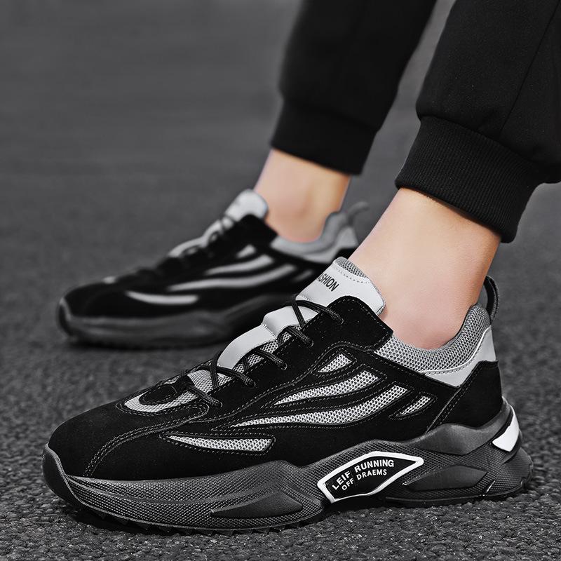 mens black platform trainers