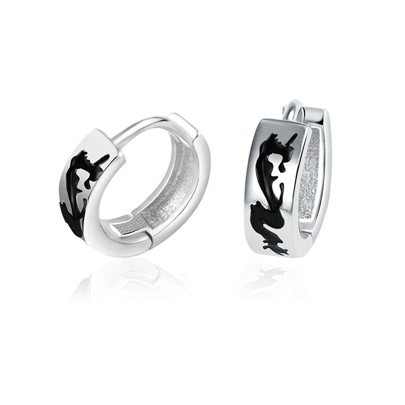 New 925 Sterling Silver Earrings for Women Original Charm Double Hoop Earrings Pave CZ Fine Engagement Anniversary Jewelry Gift