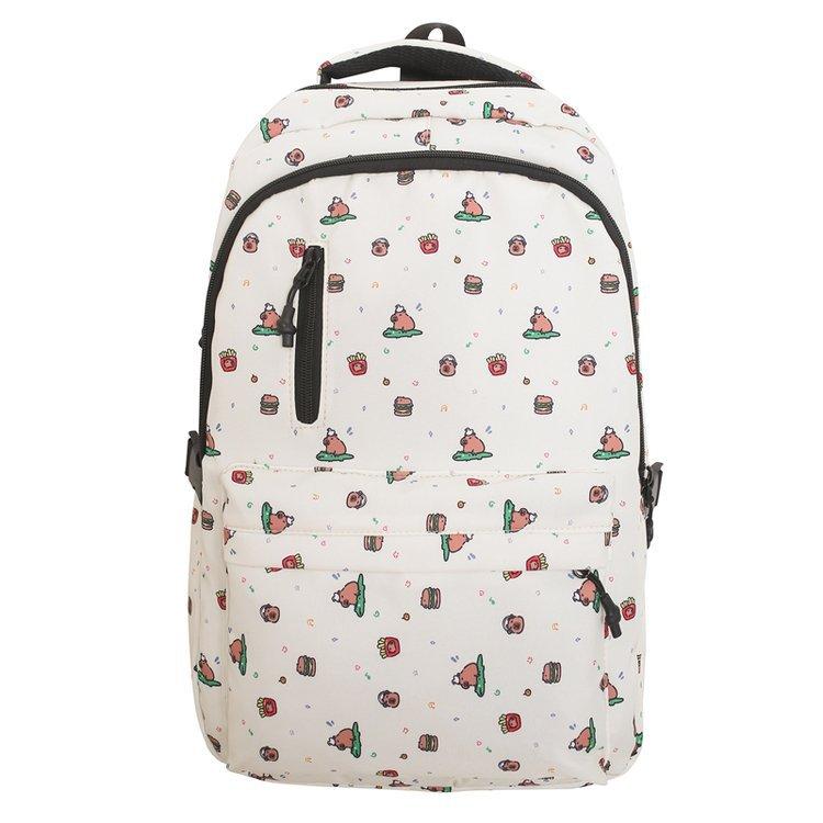 Schoolbag Korean version of the new niche Mori literary floral small fresh girl schoolbag junior high school student travel backpack