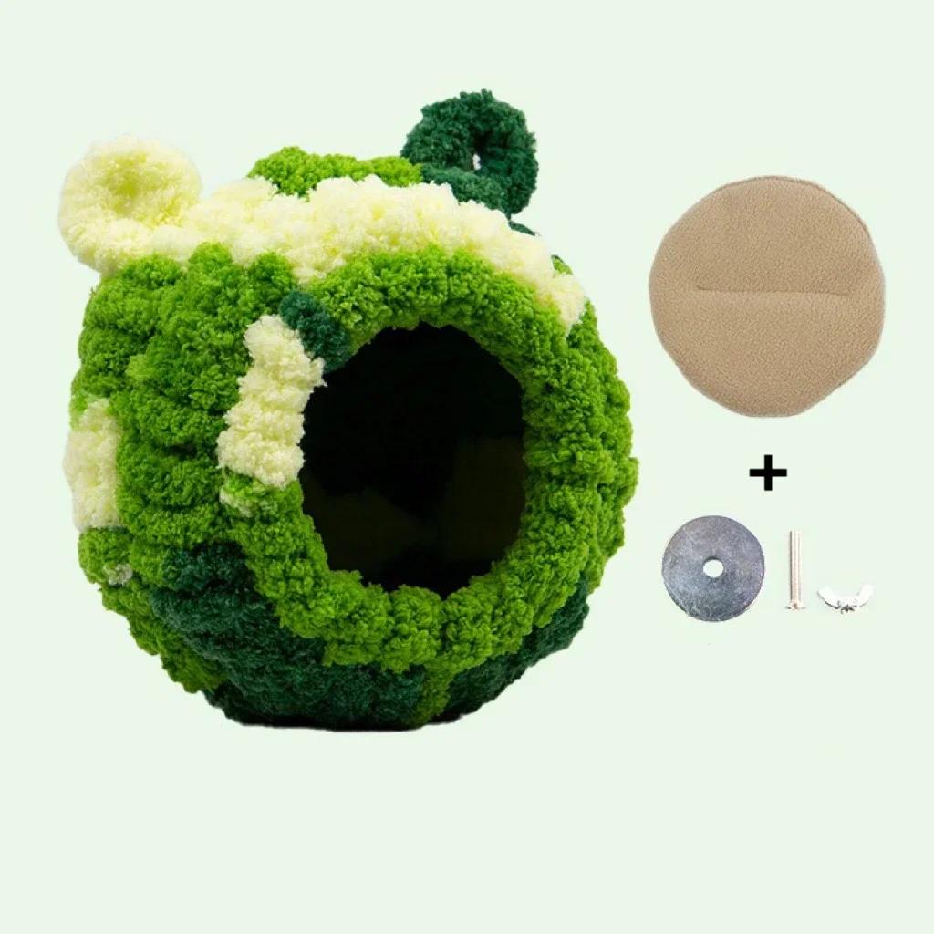 Warm Bird Nest Winter House Hanging Hammock Plush Hideaway for Parrot Hummingbird Decorative Bird Cage Accessories