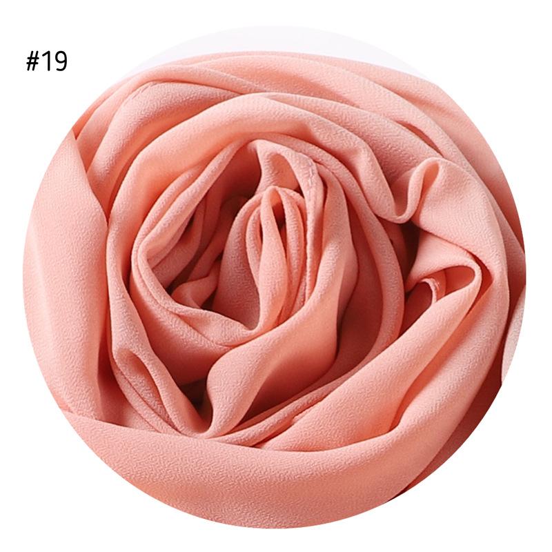 175X70Cm  High Quality Malaysian Pearl Chiffon Hijab Bundles Solid Color Scarves Head Scarf For Muslim Woman 73 Colors
