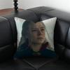 rRhaenys Targaryen Pillow TV Drama Cushion Cover Pillow Case Antidustmite Invisible zipper silky plush cushion
