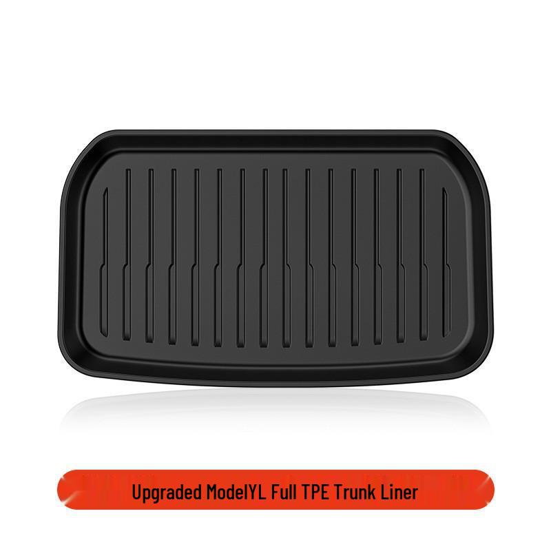 Tesla Model Y Six-Seater TPE Floor Mats Set: Includes Full Car Interior, Front and Rear Trunk Protection Mats.