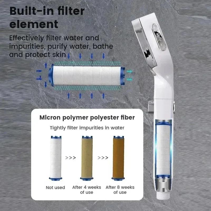Strong Pressure Shower Head Shower Booster Showerhead Bathroom Water Heater Shower Head Rain Home Shower Head Set