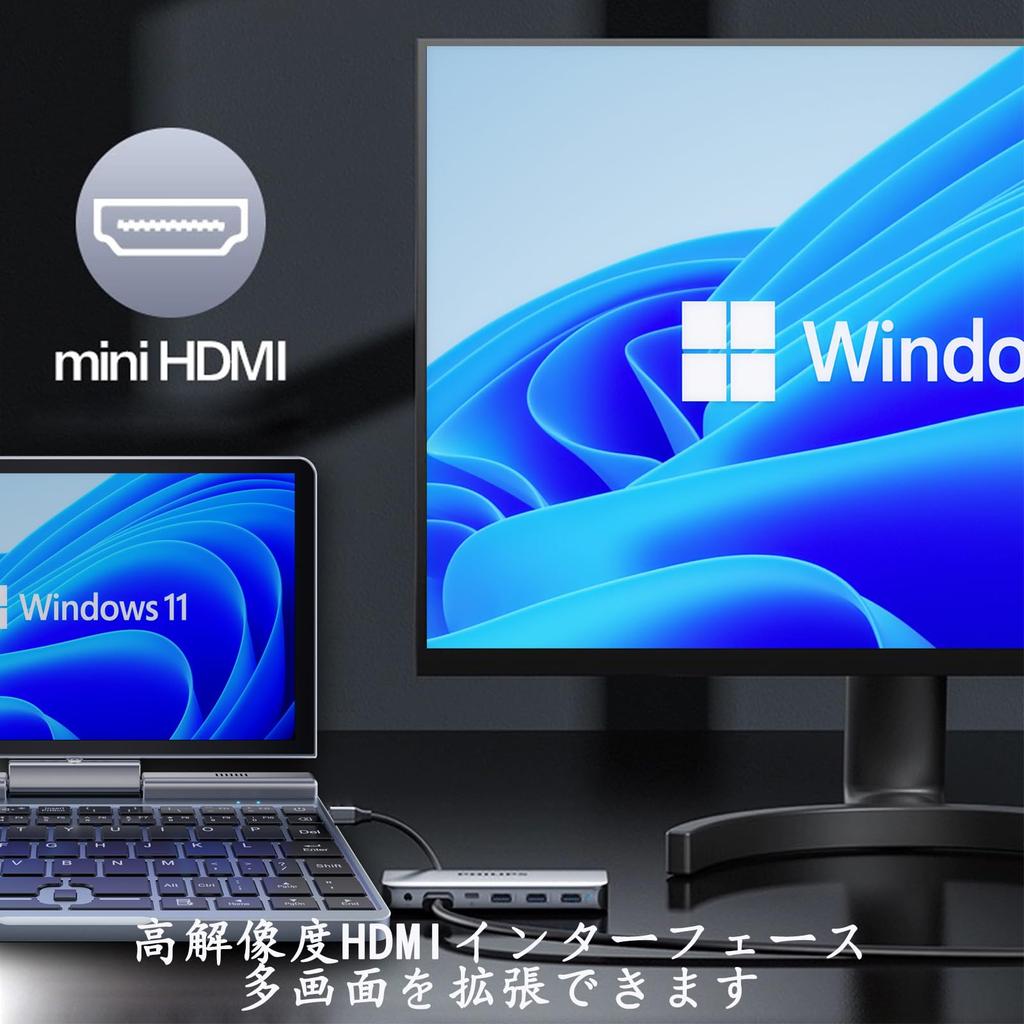 UMPC HD Touchscreen Portable Compact PC with Windows 11 Pro and Japanese Keyboard 12GB 512GB 2MP 8-inch 2-in-1 (N100/N150), LPDDR5, M.2 SSD, Wi-Fi 6,