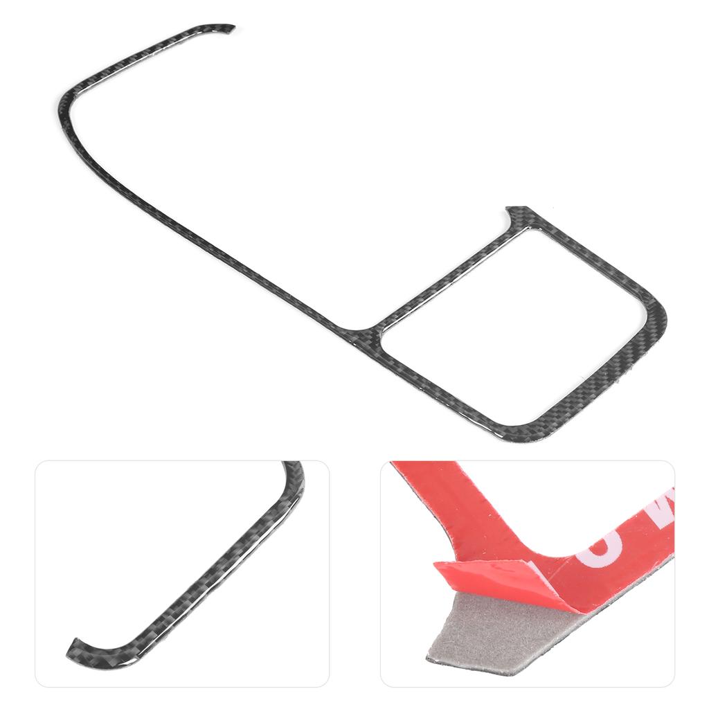 Console Navigation Panle Frame Trim GPS Carbon Fiber Cover Fit for V60 S60 2010‑2017RHD