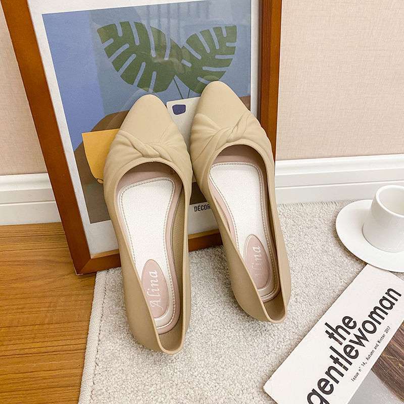 Low-top shallow mouth fashion waterproof shoes adult work rain shoes kitchen non-slip treading water outside wearing rain boots women's rubber shoes o