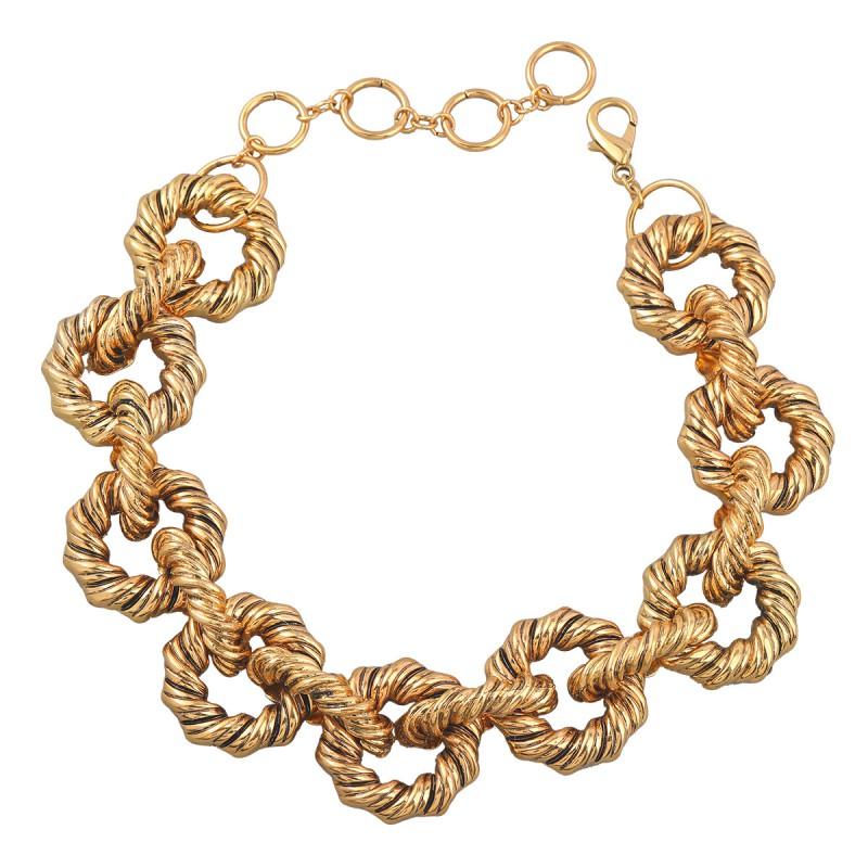 Boho Chic Round Alloy Earrings Bracelet Necklace Set Women Vintage Style Geometric Jewelry Necklace