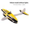 PP Electric Large Foam Biplane Glider with LED Light Flight Glider DIY Aircraft Model Toy