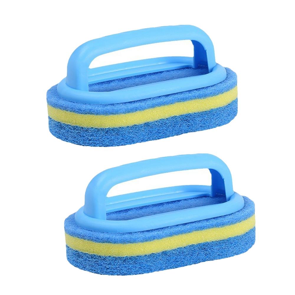 1-3PCS Household Cleaning Brush Magic Handle Sponge Easy Cleaning for Kitchen Bathroom Toilet Wall Window Cleaning Tools