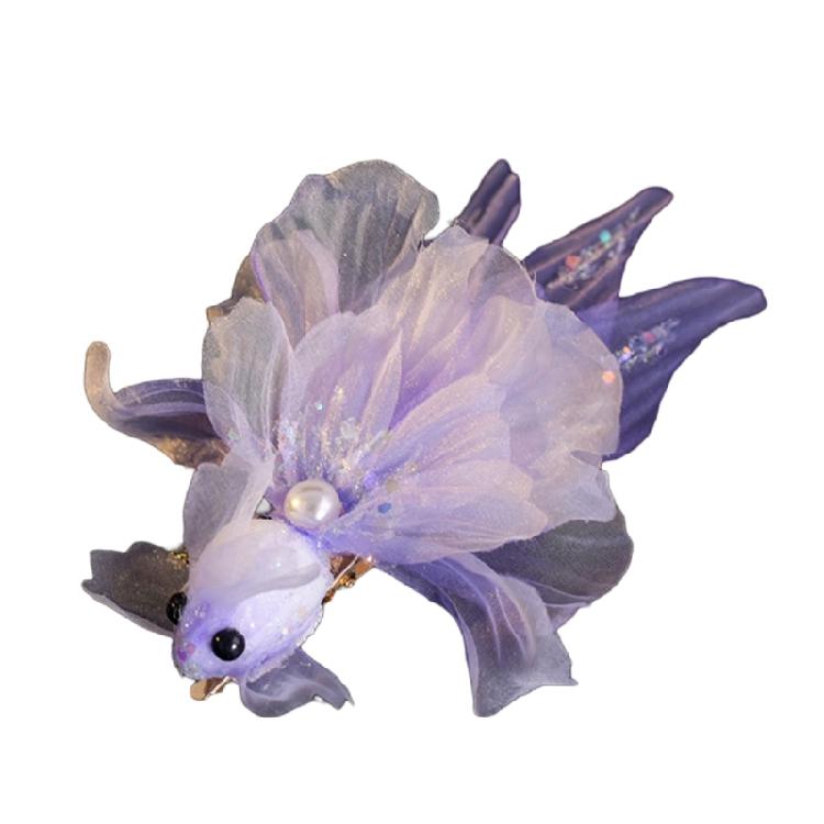 Элегантная заколка для волос Рыба Зажим для волос Рыба Креативные Принцесса Заколки Ретро Заколка фиолетовый