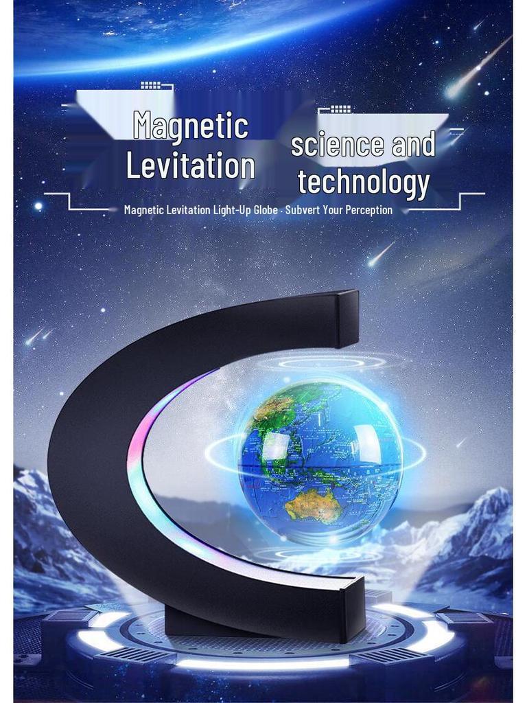 High-End Magnetic Levitation Globe: Creative Black Technology Home Décor and Unique Birthday Gift