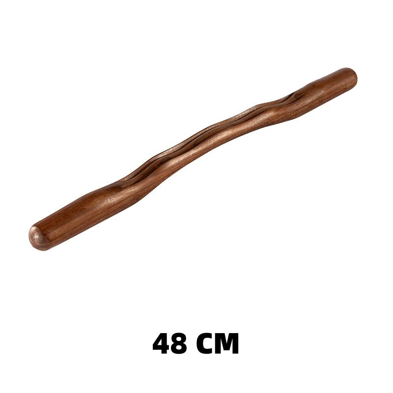 Natural Wood Massage Stick Body Shaping Roller Guasha for Warm Therapy Muscle Relaxation Stick 48 cm