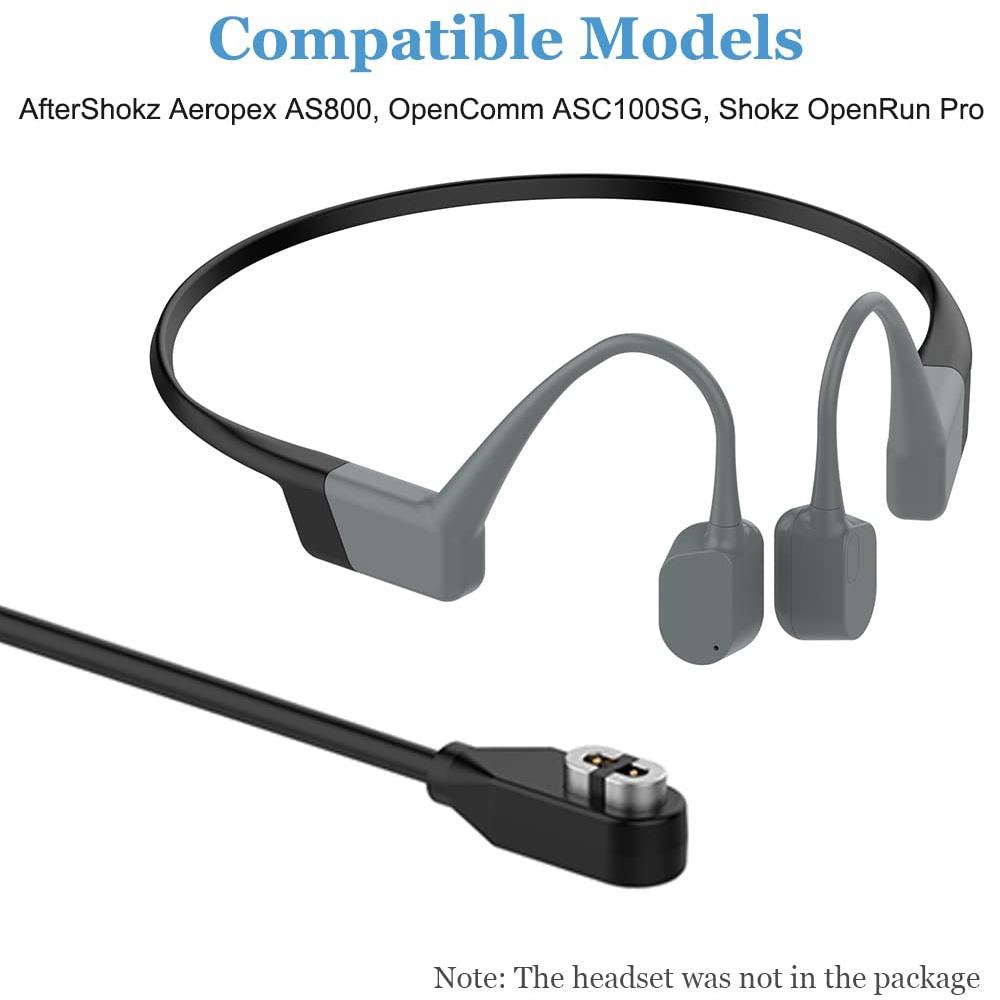 2pcs Magnetic Charging Cables for Aftershokz Aeropex AS800 /OpenComm ASC100SG