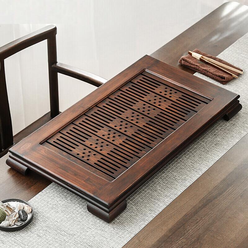 

Gold-Inlaid Jade Bamboo Tea Tray