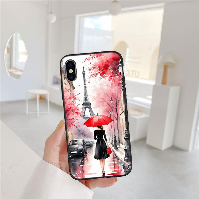 LO81 Paris Eiffel tower Soft Shell Phone Case for Redmi Note 10 11 12 Pro Max 10S 10C 10T 11A 11S 12S 12C