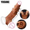 Silicone Condoms Reusable Penis Enlargement Extender Sleeve Sex Toys For Men Adult Product