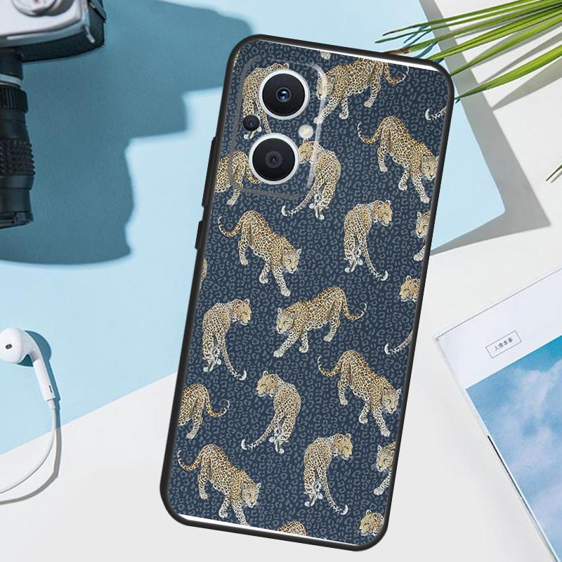Fashion Leopard Print Cover For OPPO Reno 11 12 13 14 Pro 11F 12F 13F 14F 7 8 Lite OPPO Find X5 X6 X8 X9 Pro Case