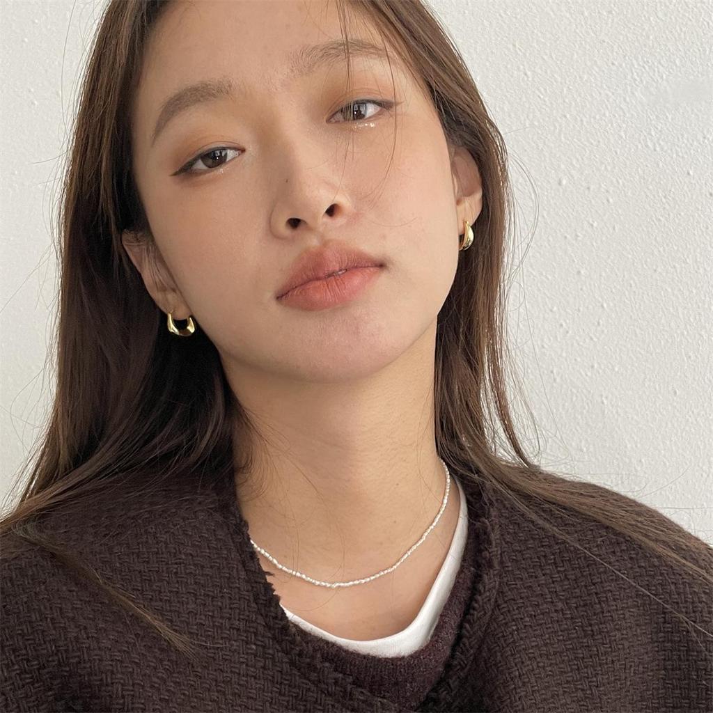 Irregular Niche Design 925 Silver Ear Hoops - Trendy Earrings for a Chic, Fashionable Look