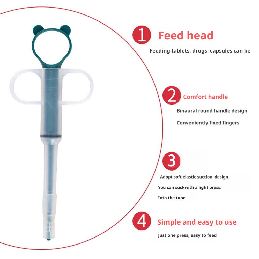 Pet Medicine Feeder Dispenser Cat Tablet Syringe Feeder Soft Tip Multi-Purpose Feeder Cat Pill Shooter Pet Pills Applicator
