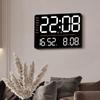 Multi-functional LED Wall Clock with Thermometer & Hygrometer - Large Display for Living Room