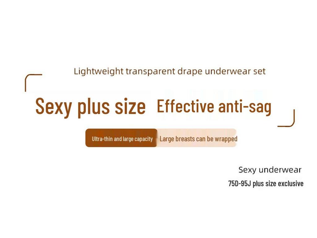 Plus Size Full Cup Bra Set for a Slimmer Look - Beautiful and Supportive for Big Busts