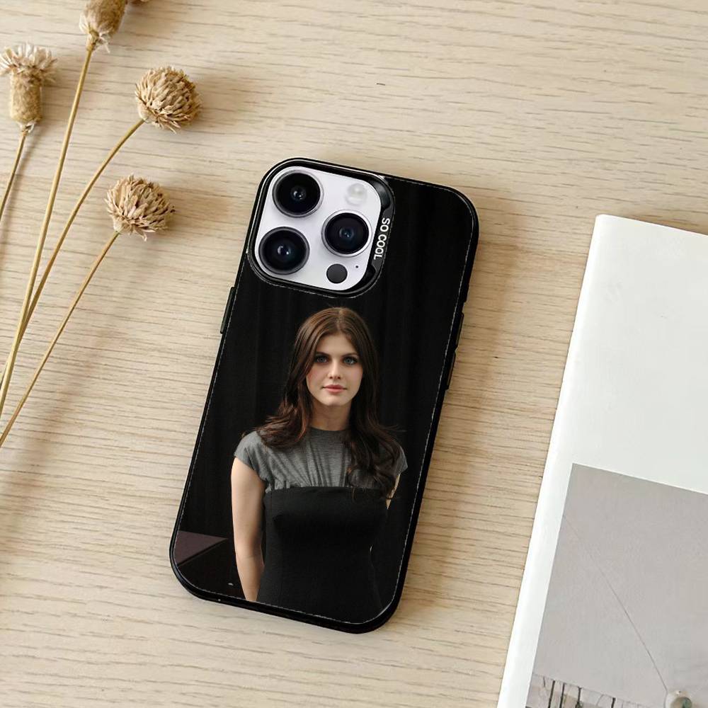 A-Alexandra Daddario Phone Case For iPhone 17,16,15,14,13,12,11,Pro Max,Plus Candy Silver Cover