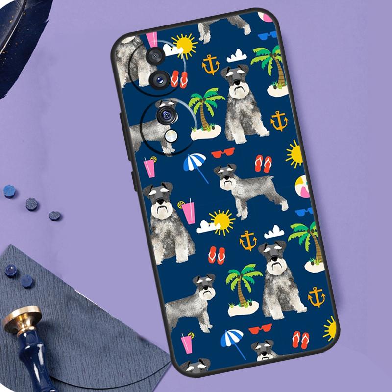 

Lovely Dogs Schnauzer Case For Honor X8b X9b X9a X8a X7a X6a X7 X8 X9 Cover For Honor Magic 6 5 Pro 50 70 90 Lite Honor 50