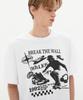 TRILLION Skateboard Pigment Graphic Short Sleeve T-Shirt (White)