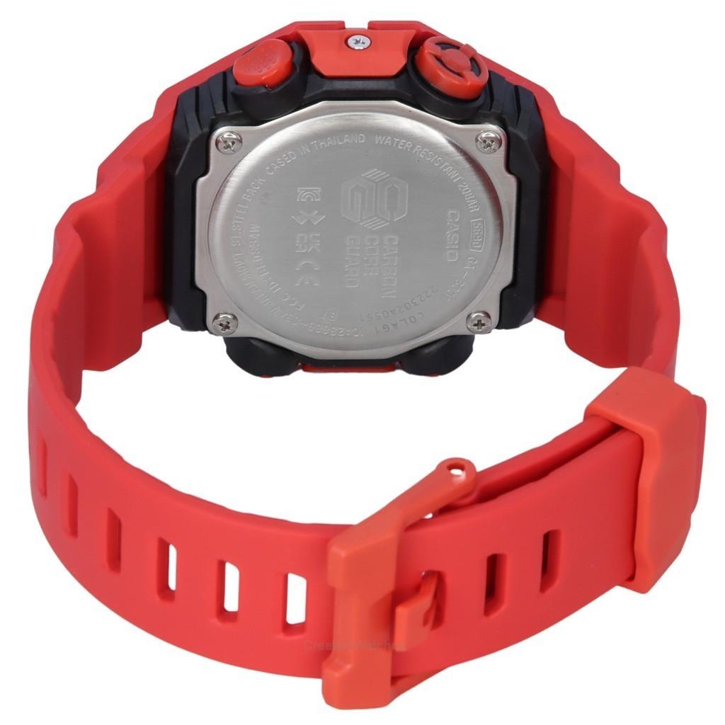 Casio G-Shock Analog-Digital-Harzarmband mit schwarzem Zifferblatt und Quarz GA-B001-4A 200M Herrenuhr