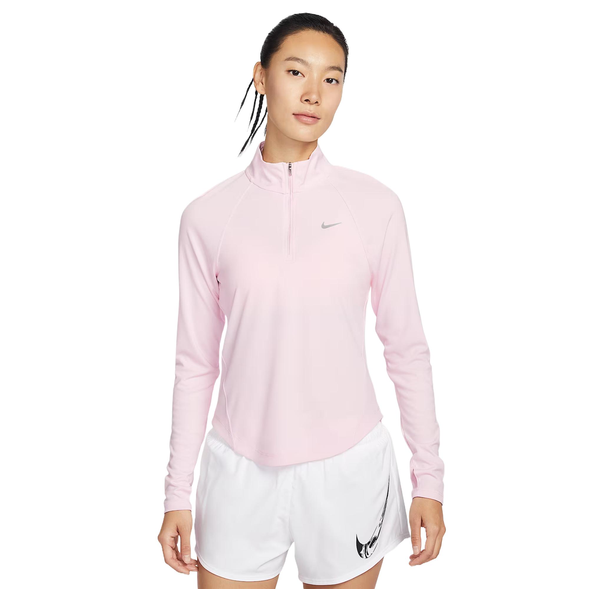 

Женская футболка для бега Nike Swoosh Tempo Run с длинным рукавом, отводящая влагу, быстросохнущая, на молнии, топ HV2843-663 M